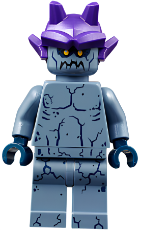 Минифигурка Lego Stone Stomper - Small Dark Blue Cracks on Chest and Legs nex088 U